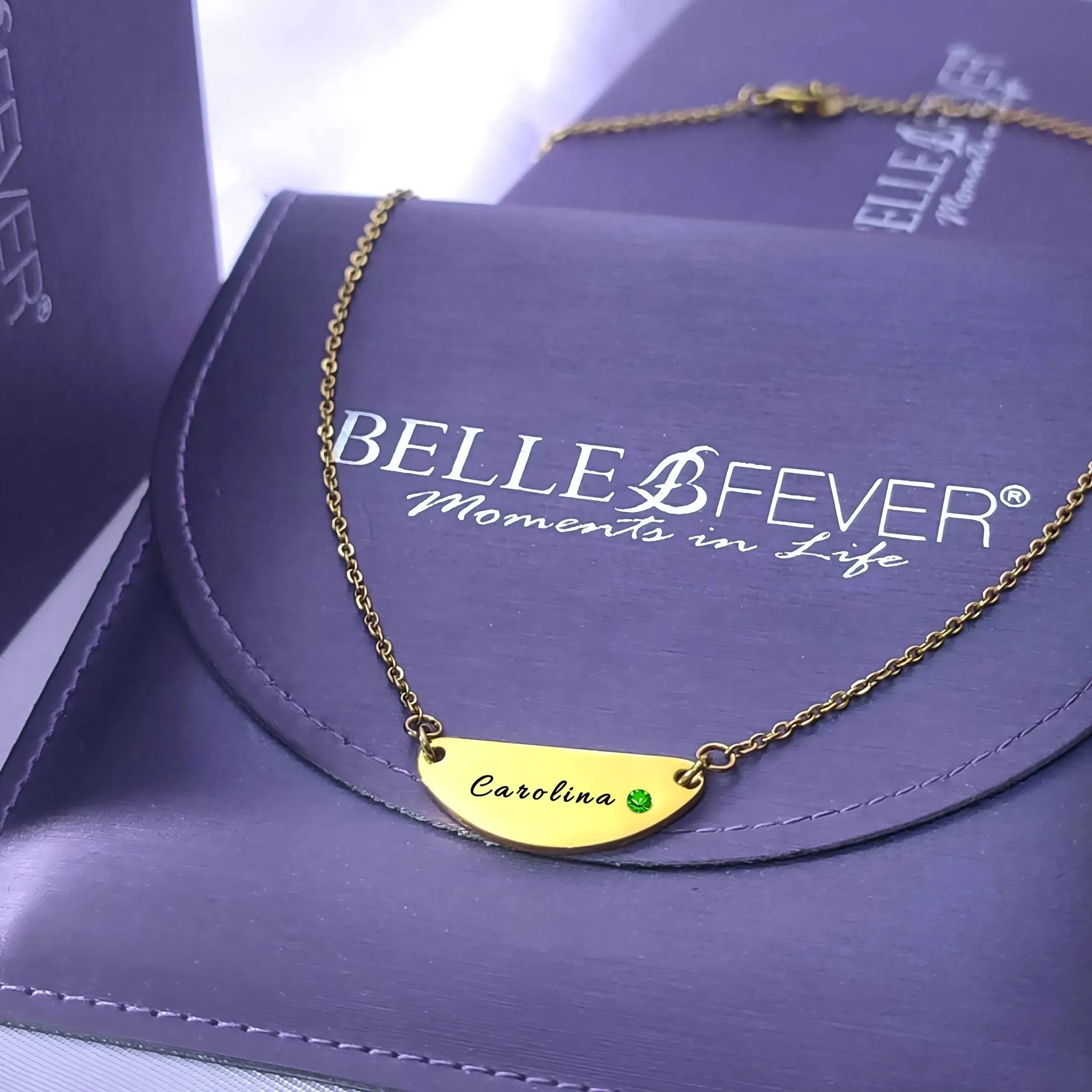 Beck Birthstone Name Necklace