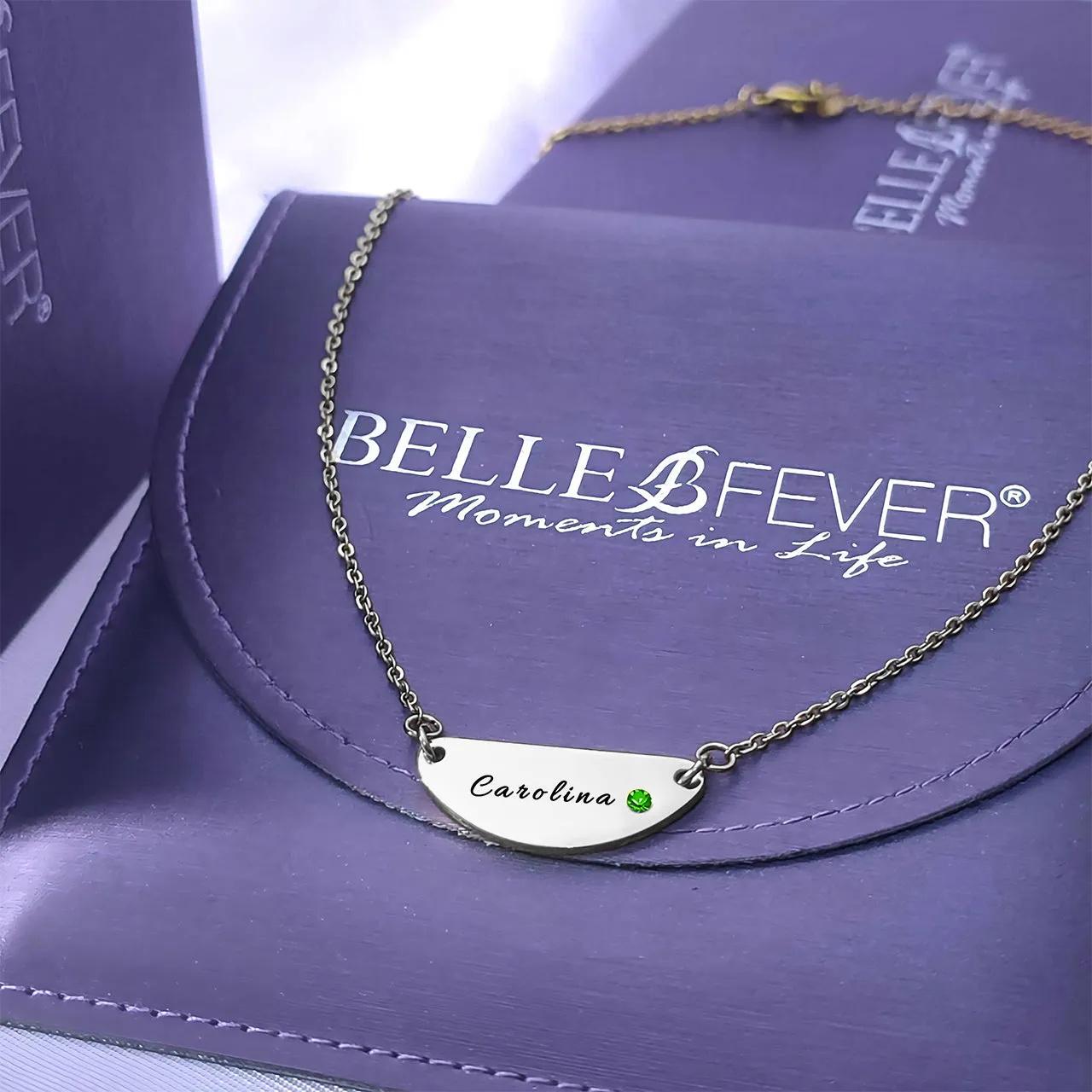 Beck Birthstone Name Necklace