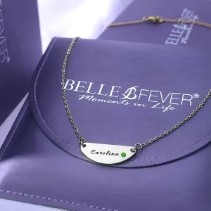 Beck Birthstone Name Necklace