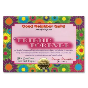Beistle Friend Forever Certificate - Party Supply Decoration for General Occasion
