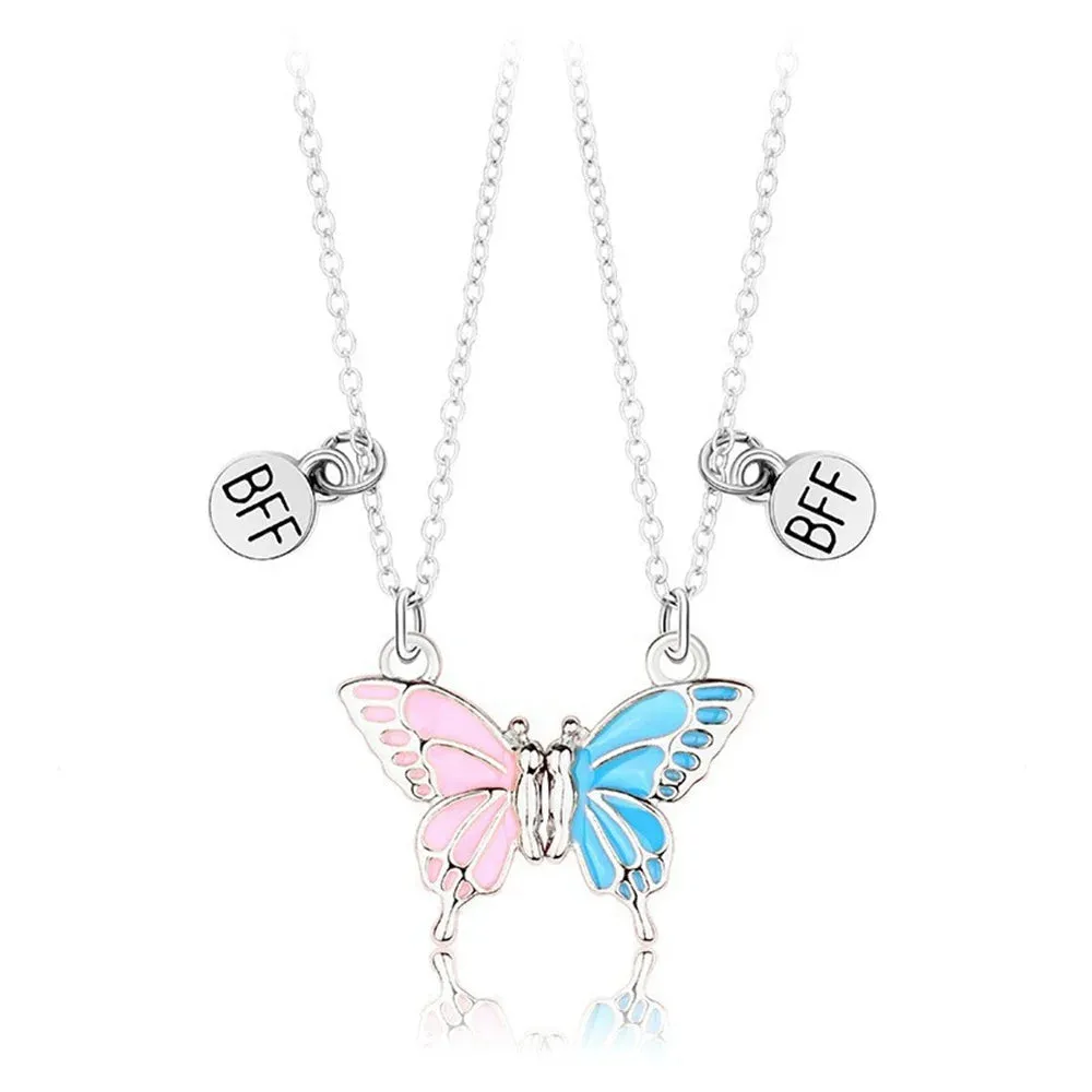 Best Friend Necklace 2-Piece Pendant Necklace Good Friend Forever Necklace Choker Friendship BFF Men And Women Jewelry Gift