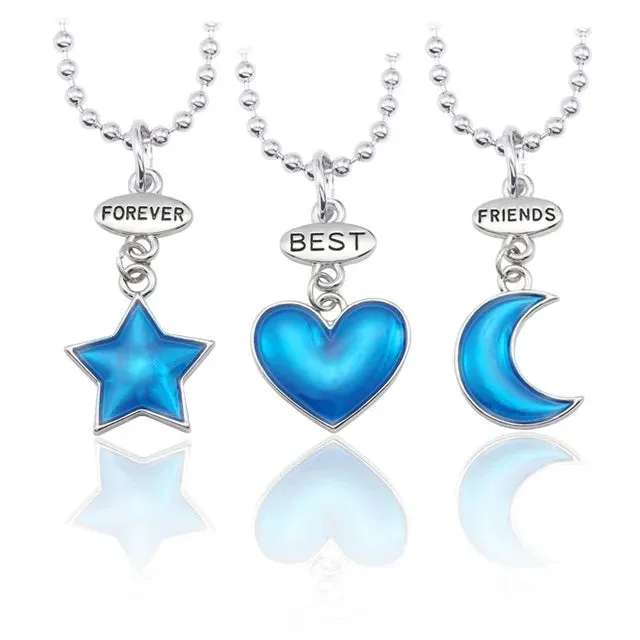 Best Friend Necklace 2-Piece Pendant Necklace Good Friend Forever Necklace Choker Friendship BFF Men And Women Jewelry Gift