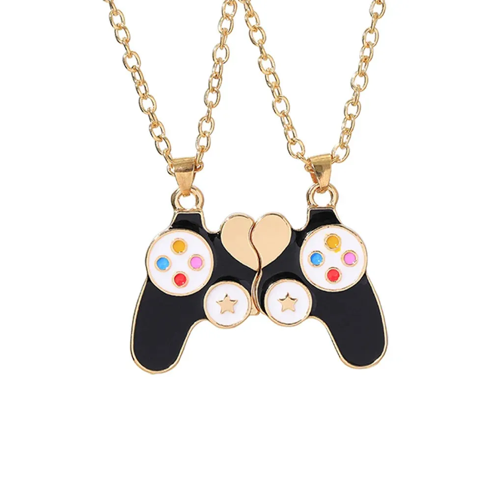 Best Friend Necklace 2-Piece Pendant Necklace Good Friend Forever Necklace Choker Friendship BFF Men And Women Jewelry Gift
