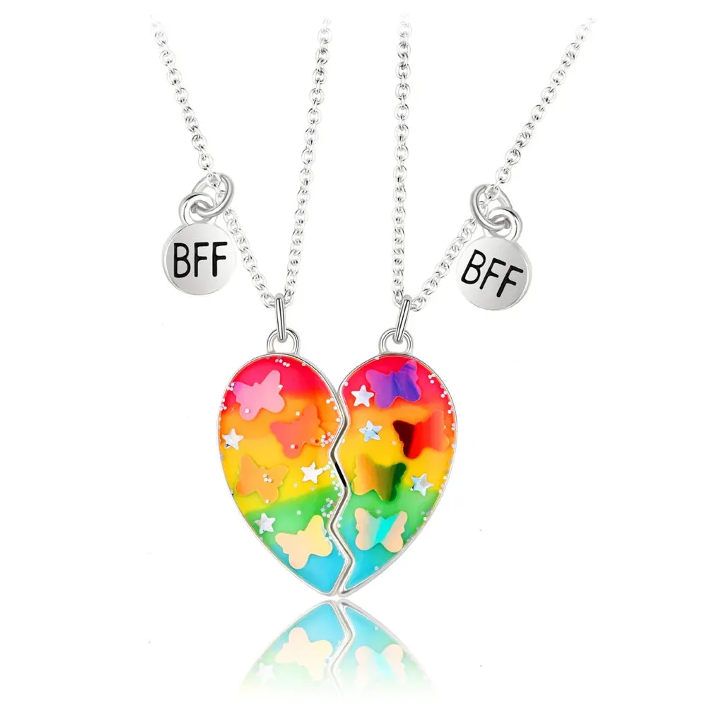 Best Friend Necklace 2-Piece Pendant Necklace Good Friend Forever Necklace Choker Friendship BFF Men And Women Jewelry Gift
