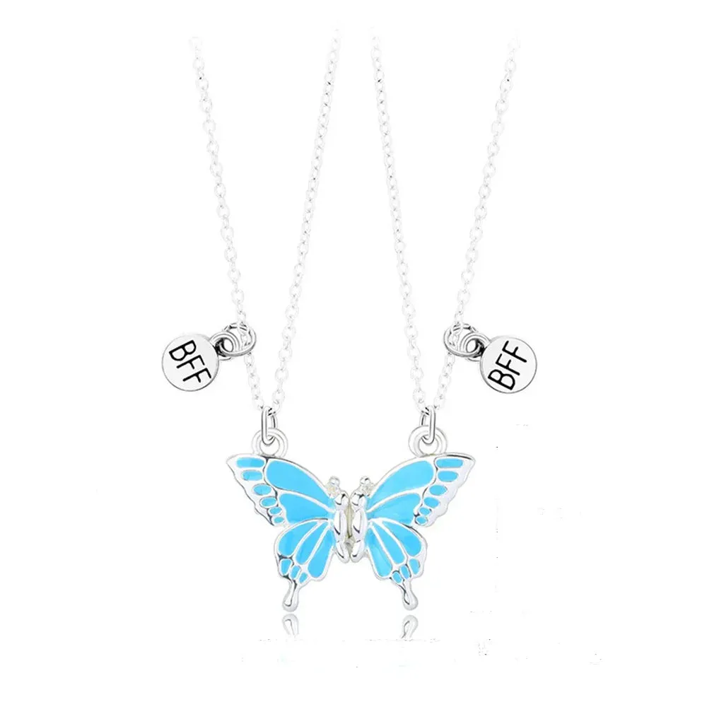 Best Friend Necklace 2-Piece Pendant Necklace Good Friend Forever Necklace Choker Friendship BFF Men And Women Jewelry Gift