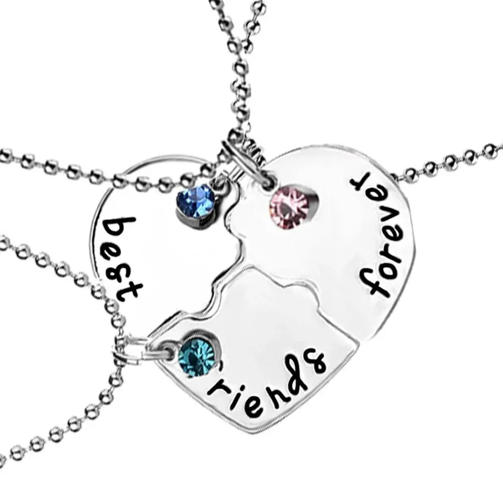 Best Friend Necklace 2-Piece Pendant Necklace Good Friend Forever Necklace Choker Friendship BFF Men And Women Jewelry Gift