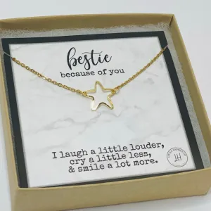 Best friend presents, Celebrating friendship, Star necklace, Present for my friend, To my bestie, To my best friend necklace, Friendship