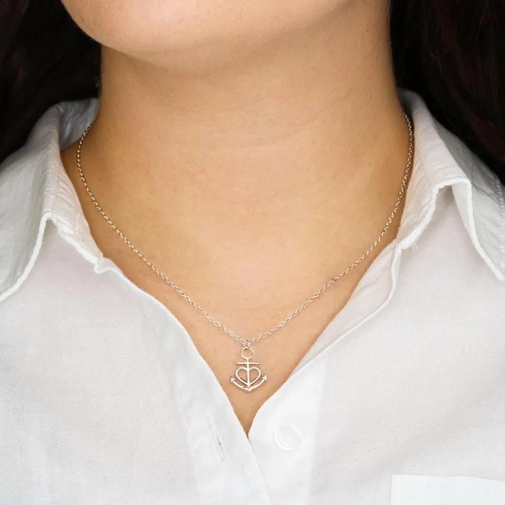 Best Friends Anchor and Heart Necklace