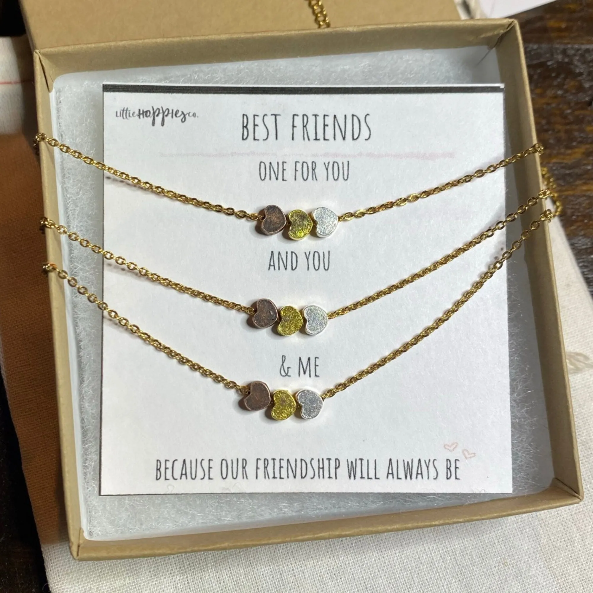 BFF necklace for 3 friends, Set of 3 necklaces for friends, Gift for best friend, Friendship necklace, Best friend jewelry, Best friend gift