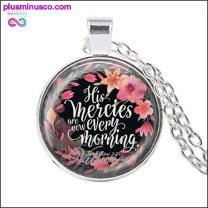 Bible Verses Scripture Necklace Silver Plated Pendant