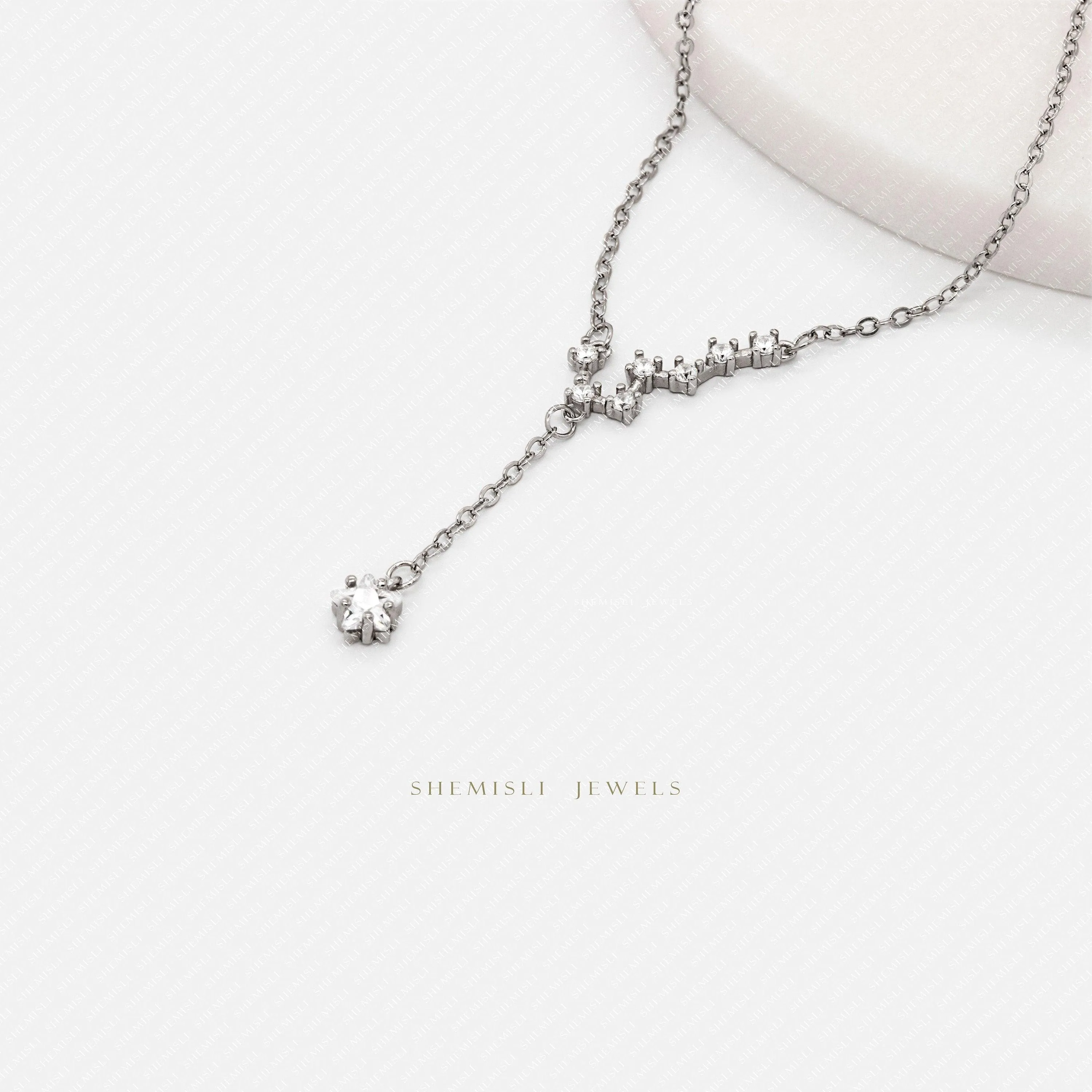 Big Dipper Star Drop Necklace, Silver or Gold Plated  (15.75" 2") SHEMISLI - SN024