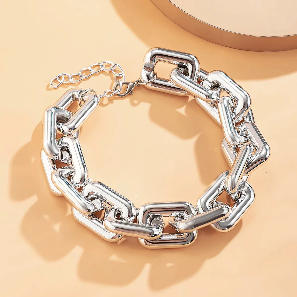 Big Short Choker Hiphop CCB Material Collar Necklace for Women