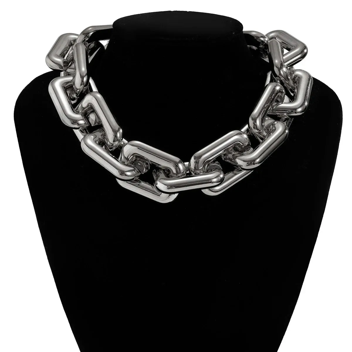 Big Short Choker Hiphop CCB Material Collar Necklace for Women