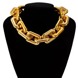 Big Short Choker Hiphop CCB Material Collar Necklace for Women
