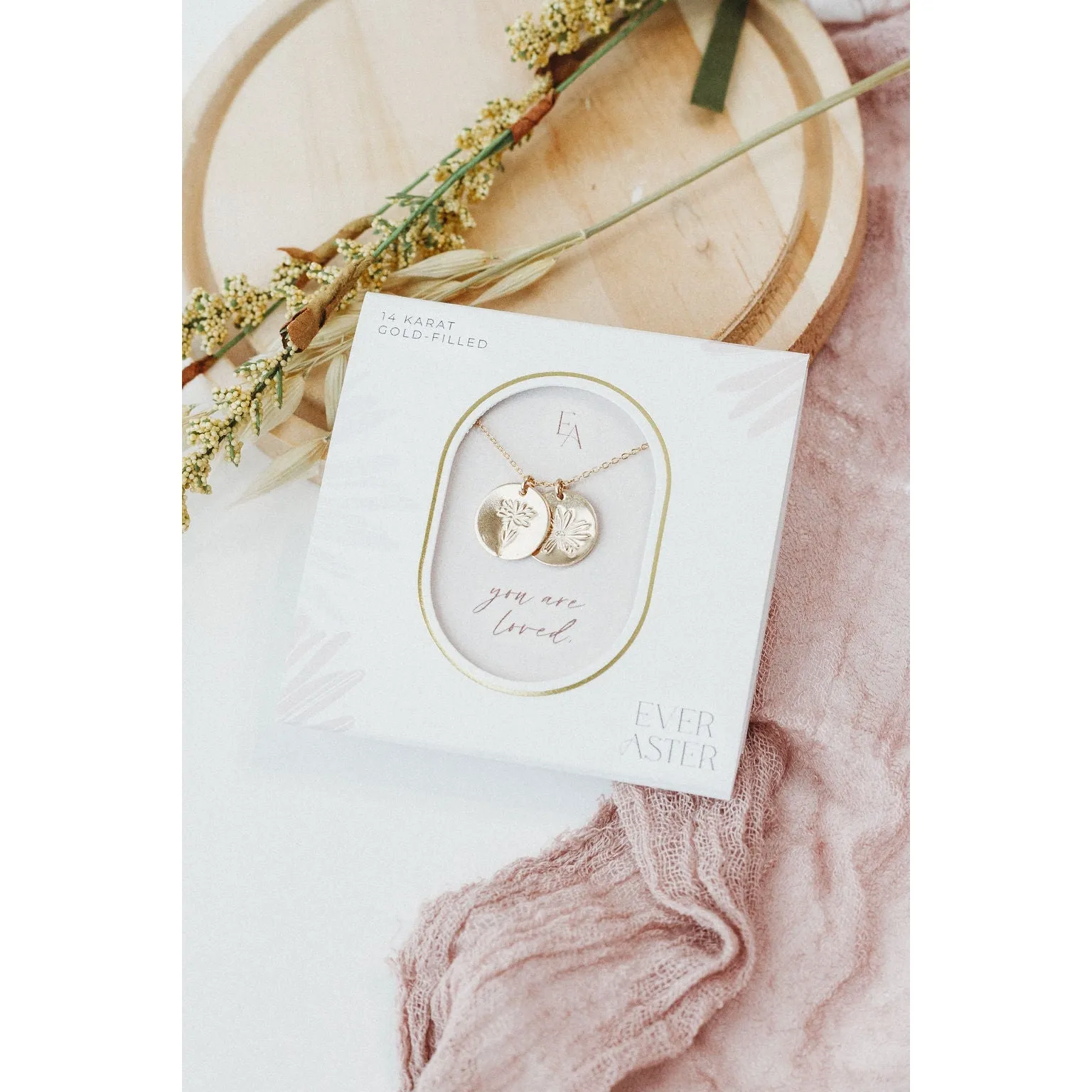 Birth Flower Necklace Stack