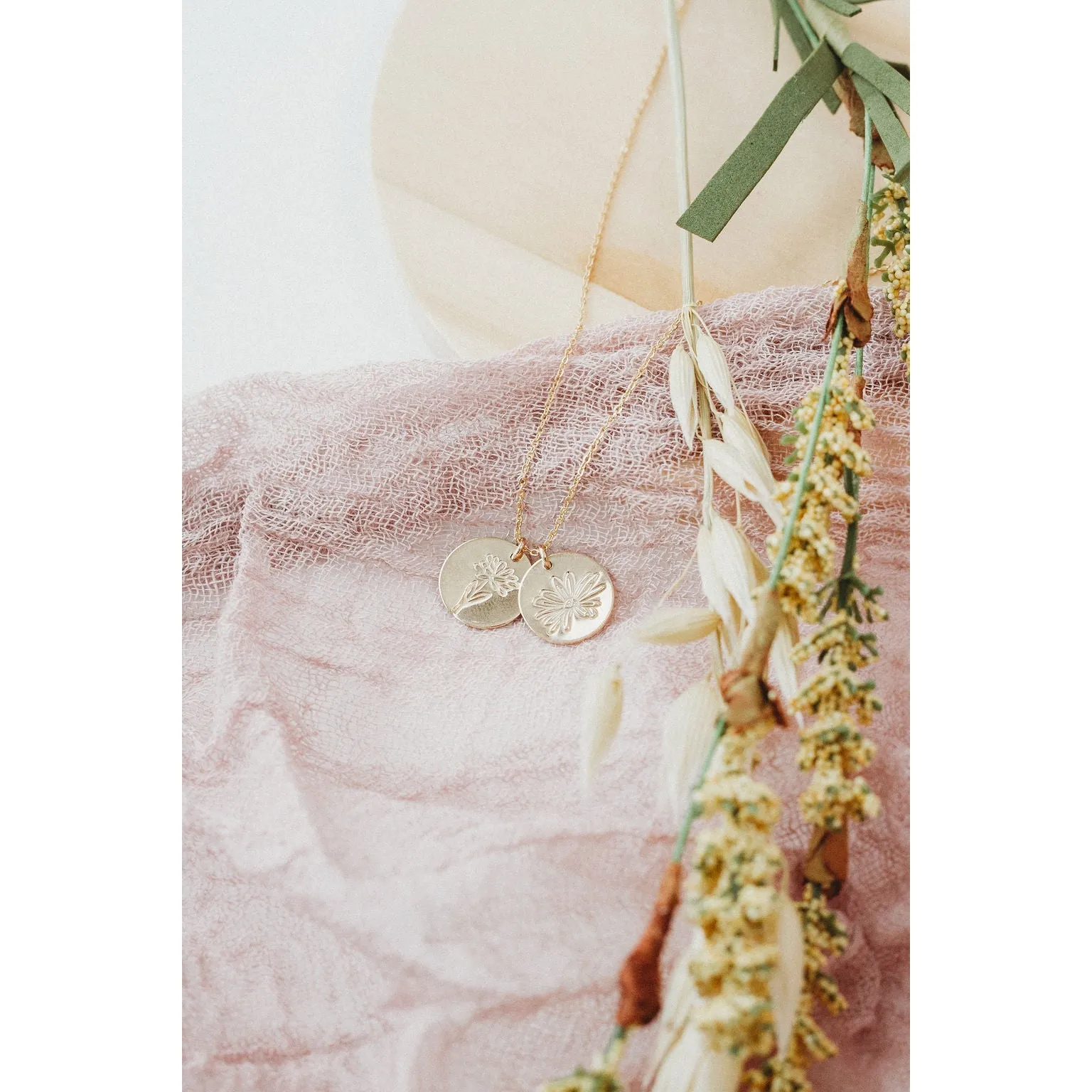 Birth Flower Necklace Stack