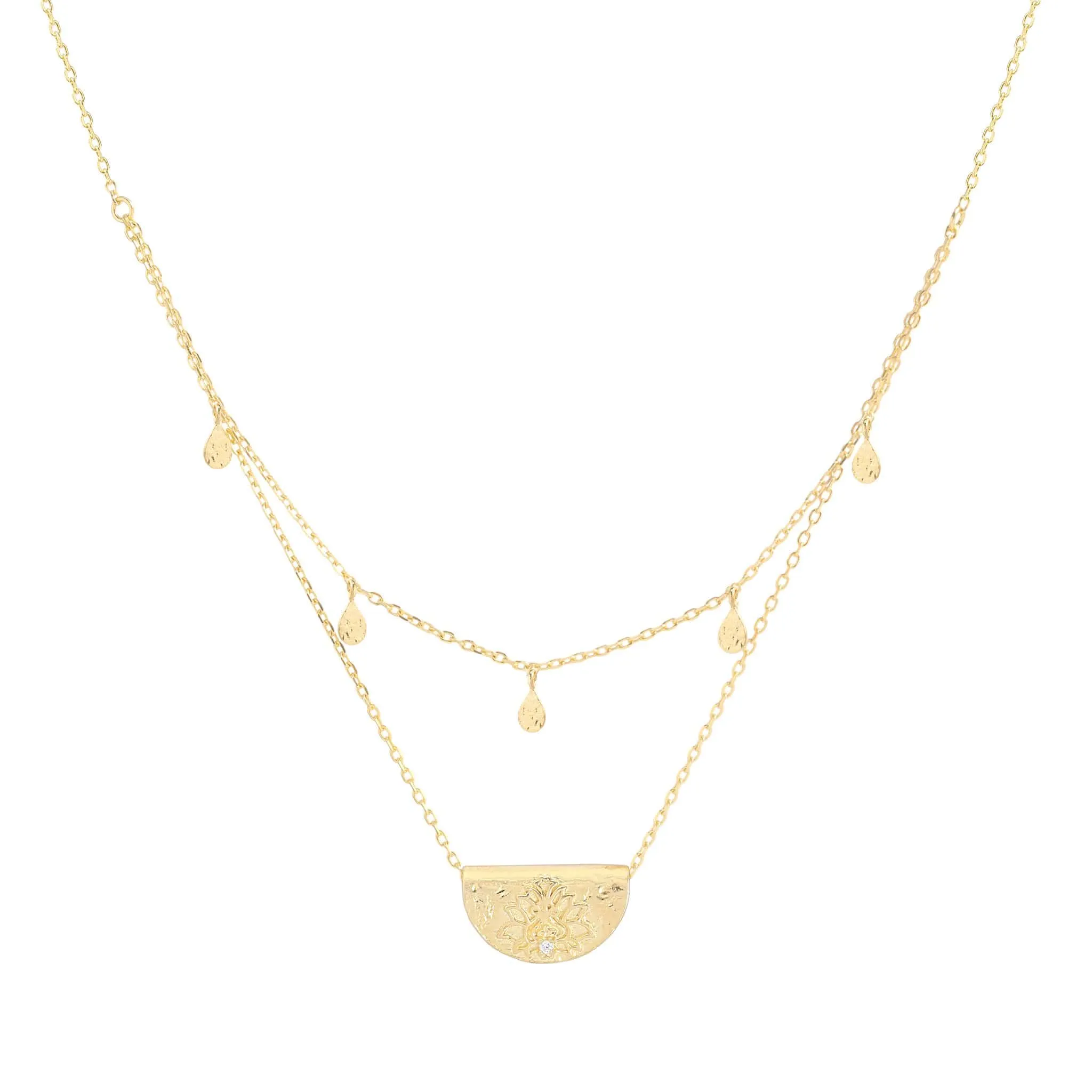 BLESSED LOTUS NECKLACE GOLD