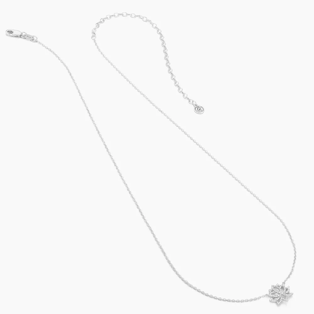 Blooming Lotus Pendant Necklace