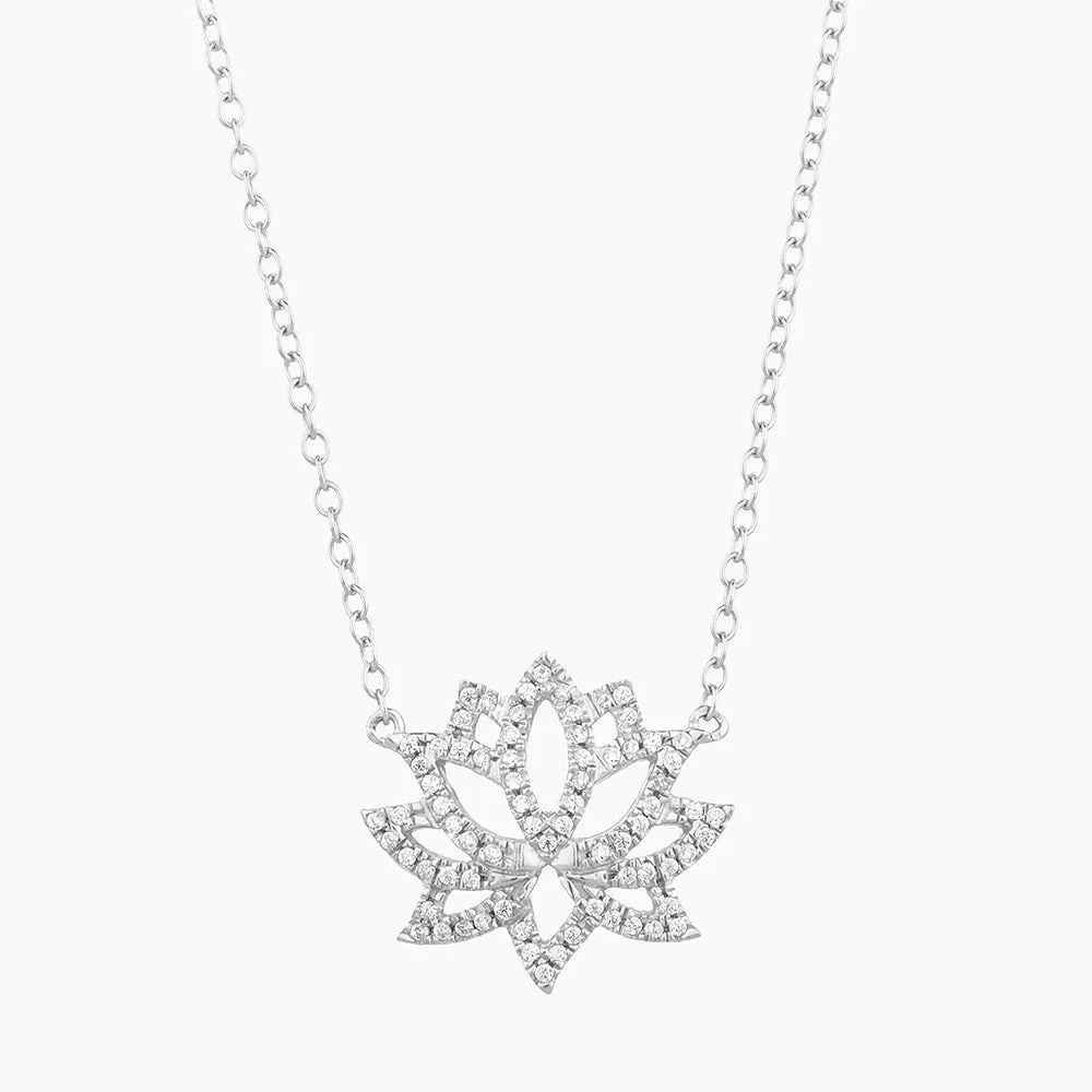 Blooming Lotus Pendant Necklace