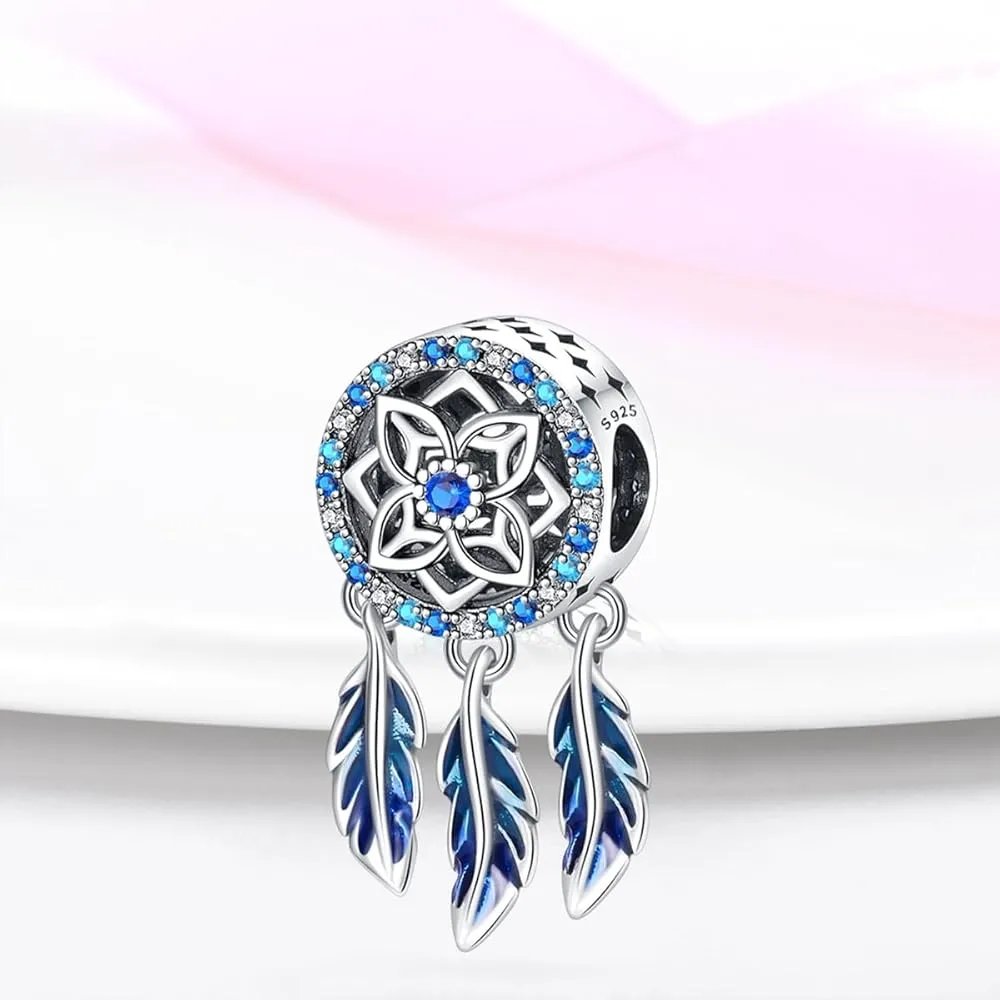 Blue Dreamcatcher Charm