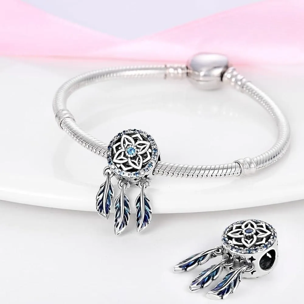 Blue Dreamcatcher Charm
