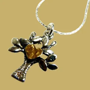 Bluenoemi Israeli jewelry Tree of life sterling silver & gold Blessings Necklace for Woman.