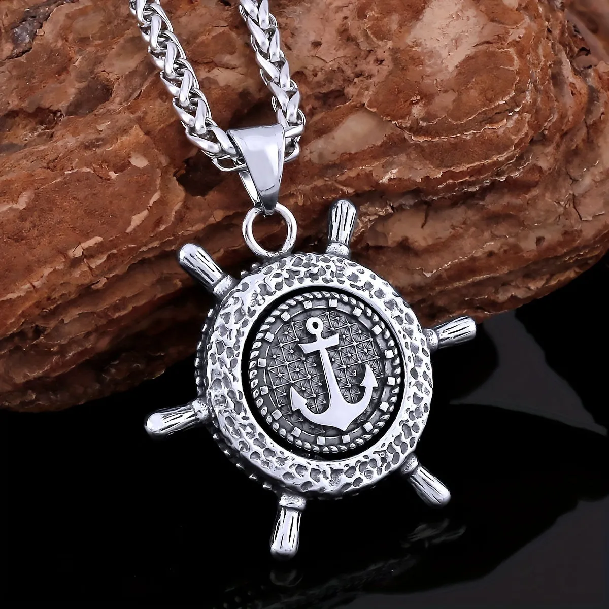 Boat Anchor Necklace Nordic Viking Stainless Steel Pendant Hip hop Gift