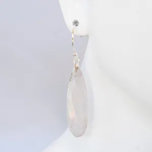 Boho & Mala Clear Quartz Silver Drop Earrings CR10014