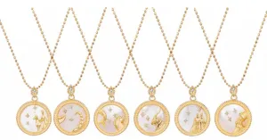 Boho & Mala Gemini Horoscope Gold Necklace (Twins): May 21–June 21 APN1000
