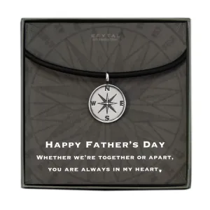 boone men's compass necklace • happy father's day
