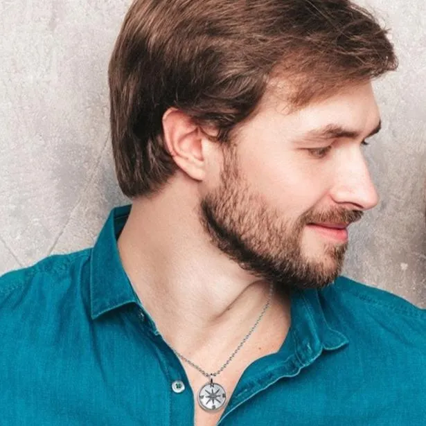 boone men's compass necklace • happy father's day