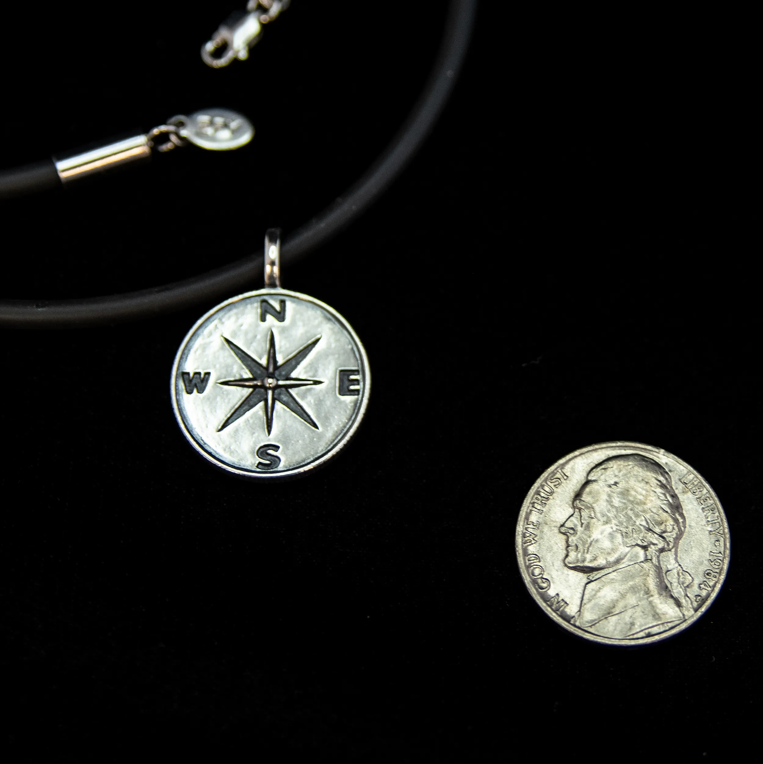 boone men's compass necklace • happy father's day