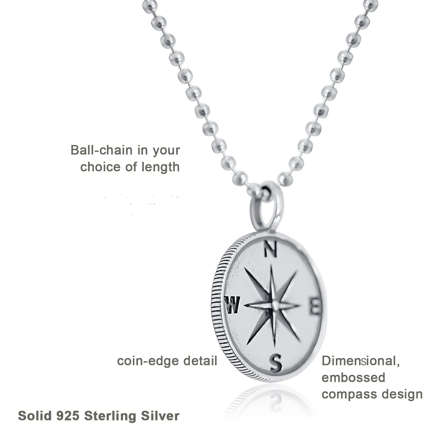 boone   nellie compass necklace set • moon and back