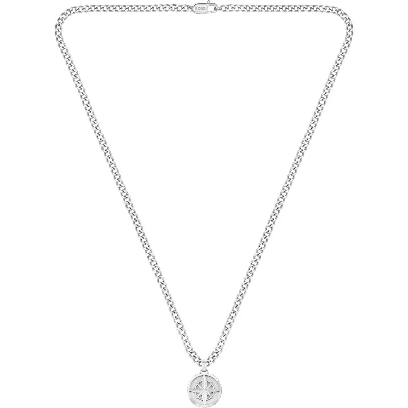 Boss Jewellery Mens Compass Necklace 1580544