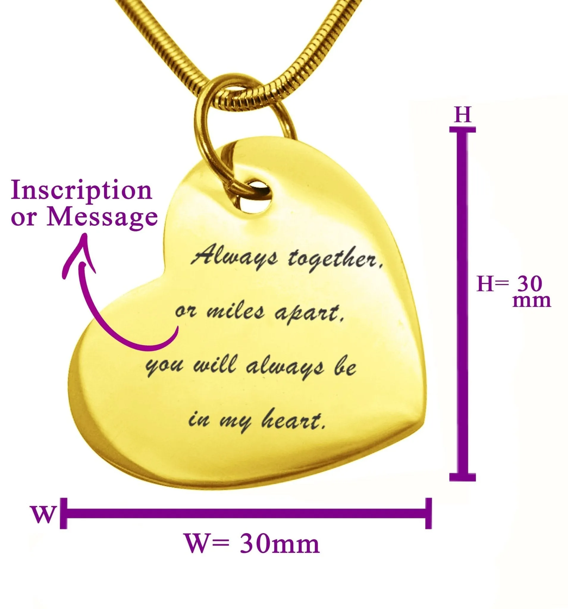 Bottom of My Heart Handwriting Necklace