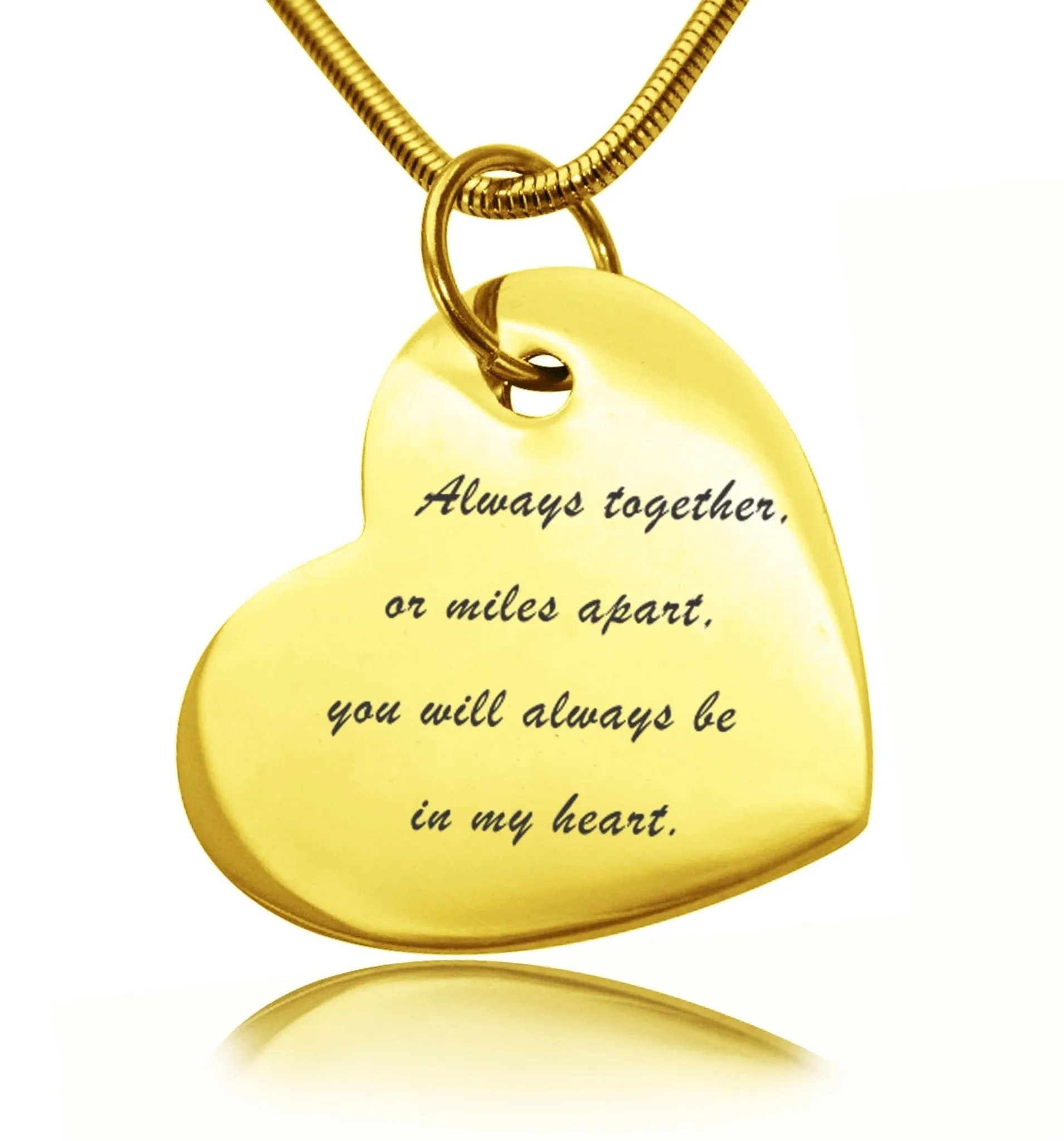 Bottom of My Heart Handwriting Necklace