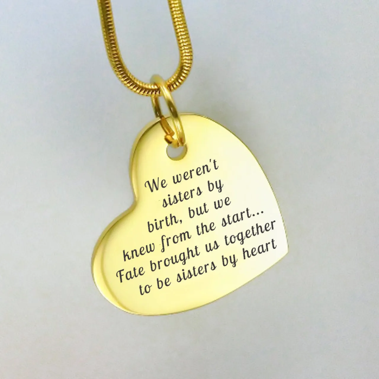 Bottom of My Heart Handwriting Necklace