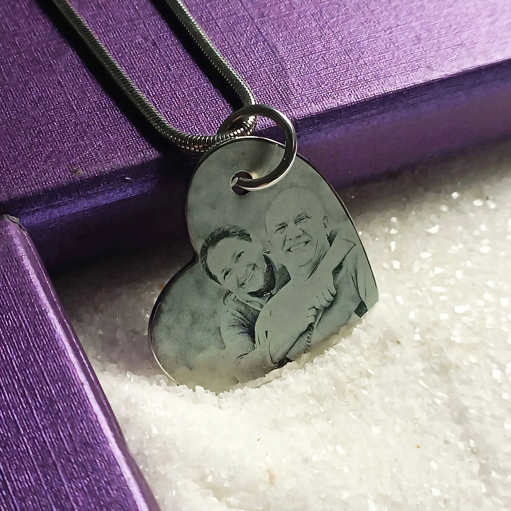 Bottom of My Heart Photo Necklace