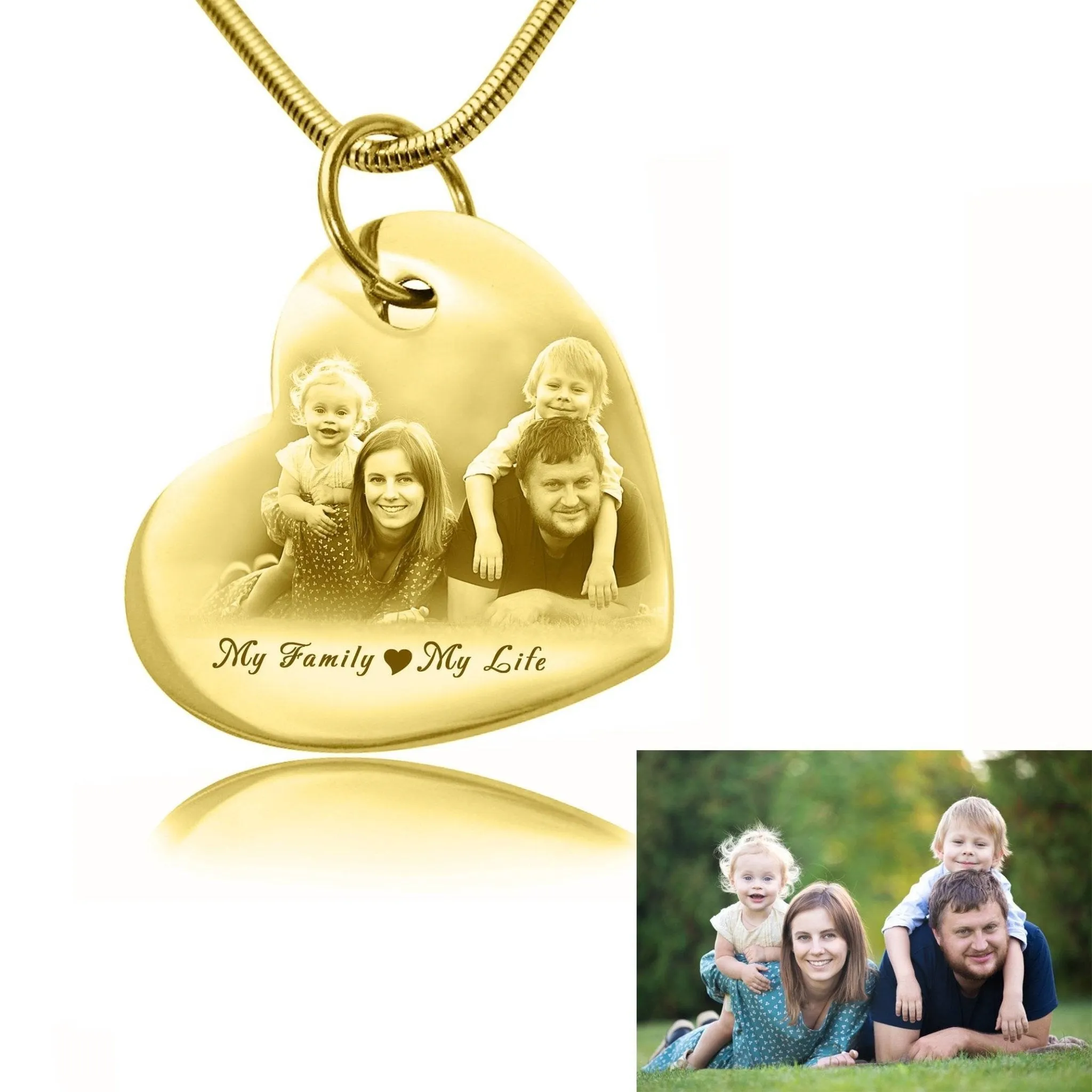Bottom of My Heart Photo Necklace