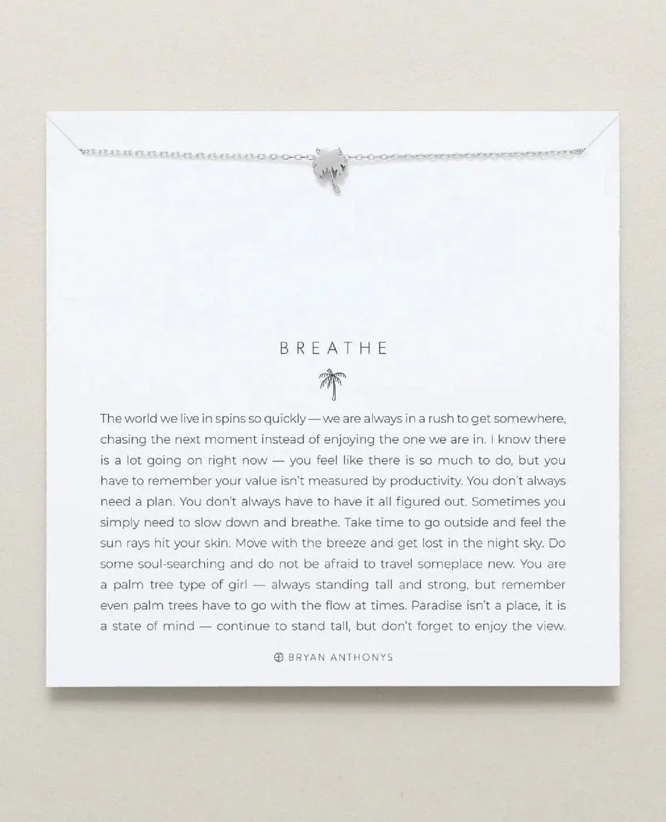 Breathe Icon Necklace Silver