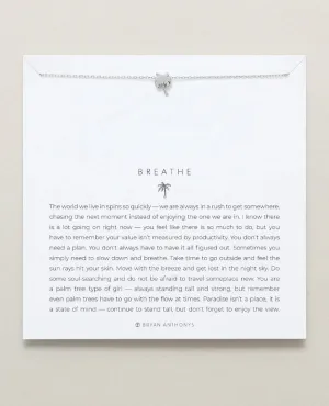 Breathe Icon Necklace Silver