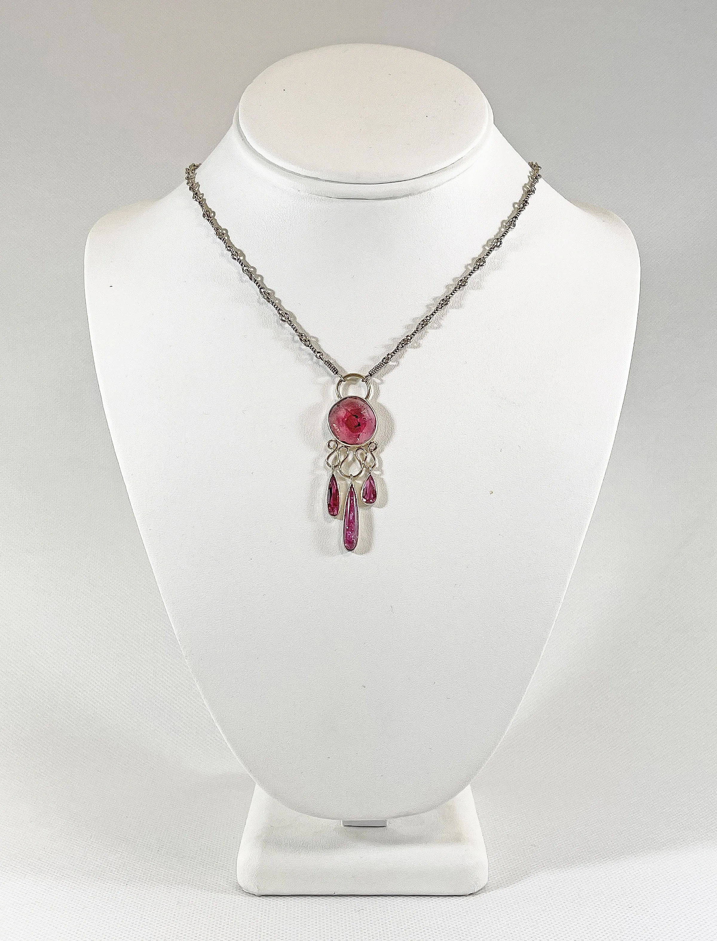Brooke Barboza - Pink Tourmaline Dreamcatcher Pendant