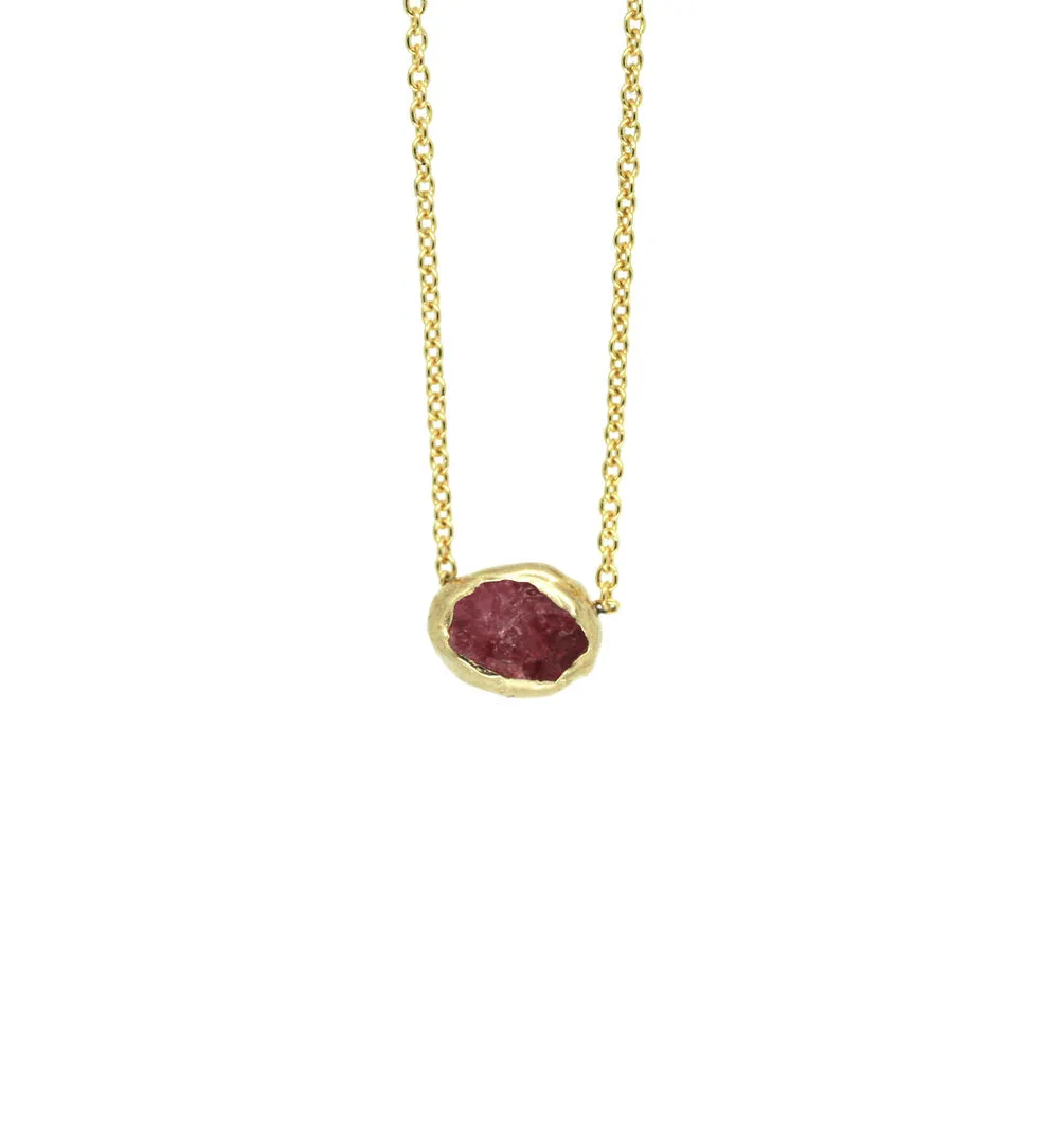 Bud Pendant - Pink Spinel