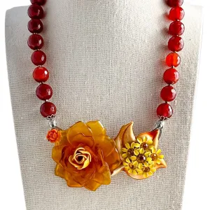 Caramel Coated Collage Necklace