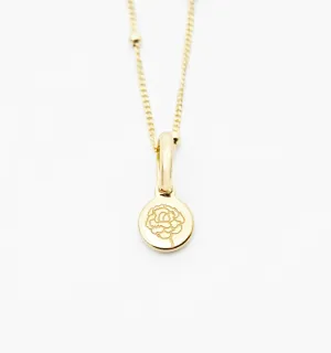 Carnation Flower Necklace - January