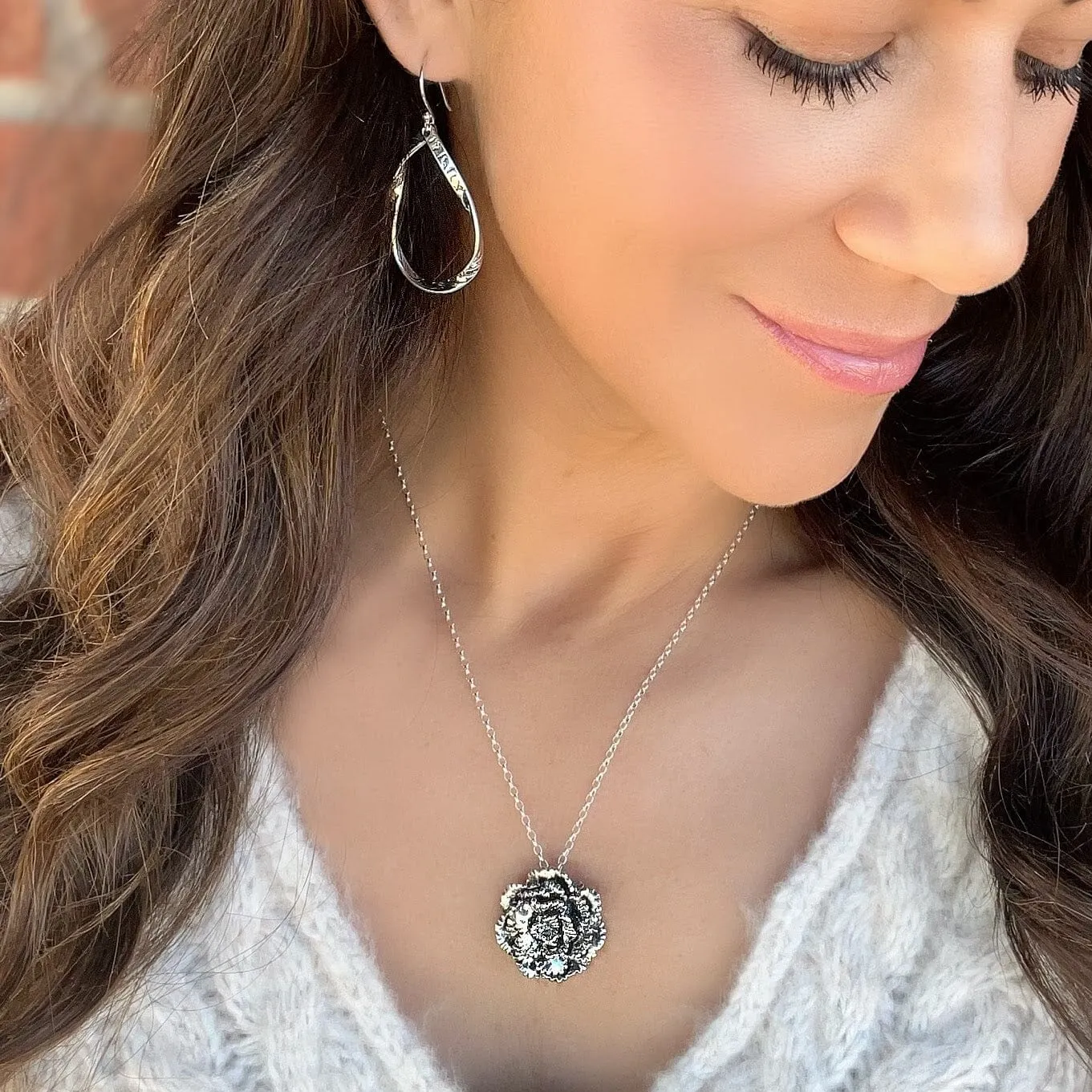 Carnation Necklace - January Flower of the Month