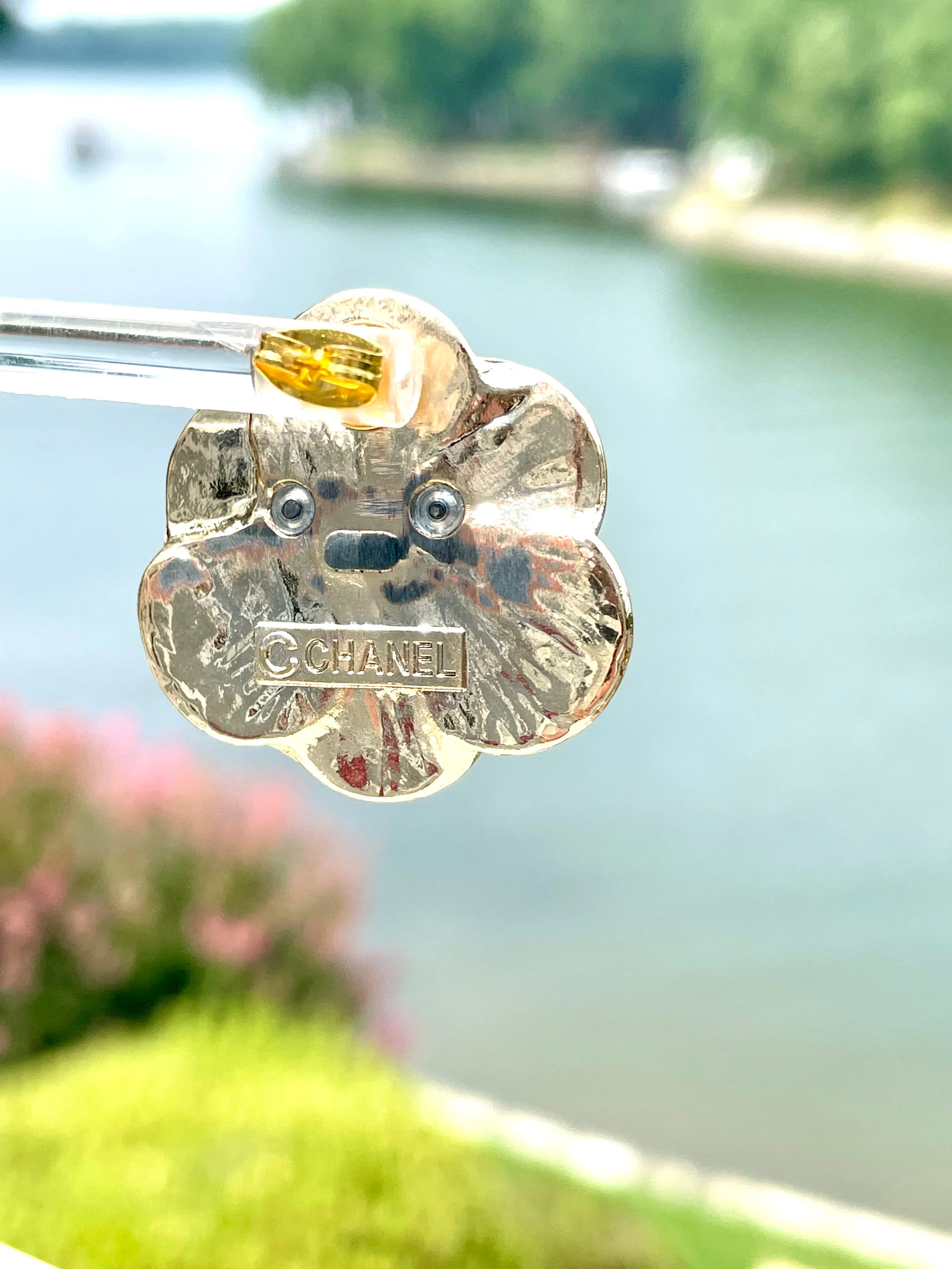 CC Camelia Flower Stud Earrings
