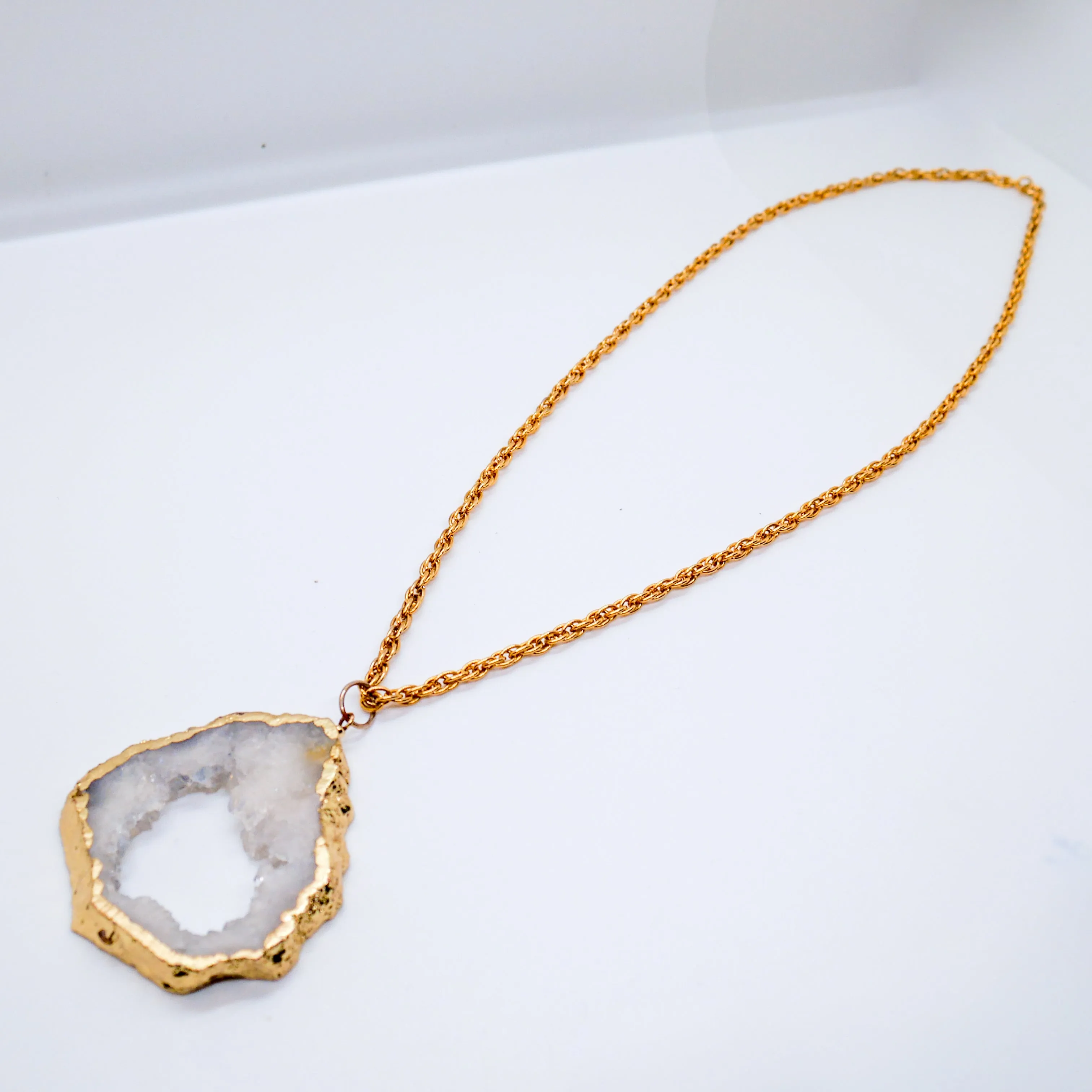 Celestial Core Quartz Statement Necklace
