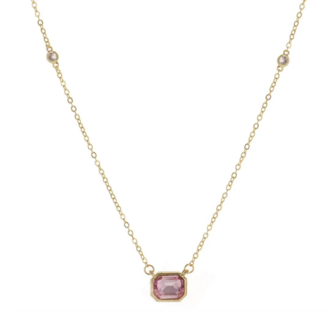 Cherry Pink Quartz Necklace