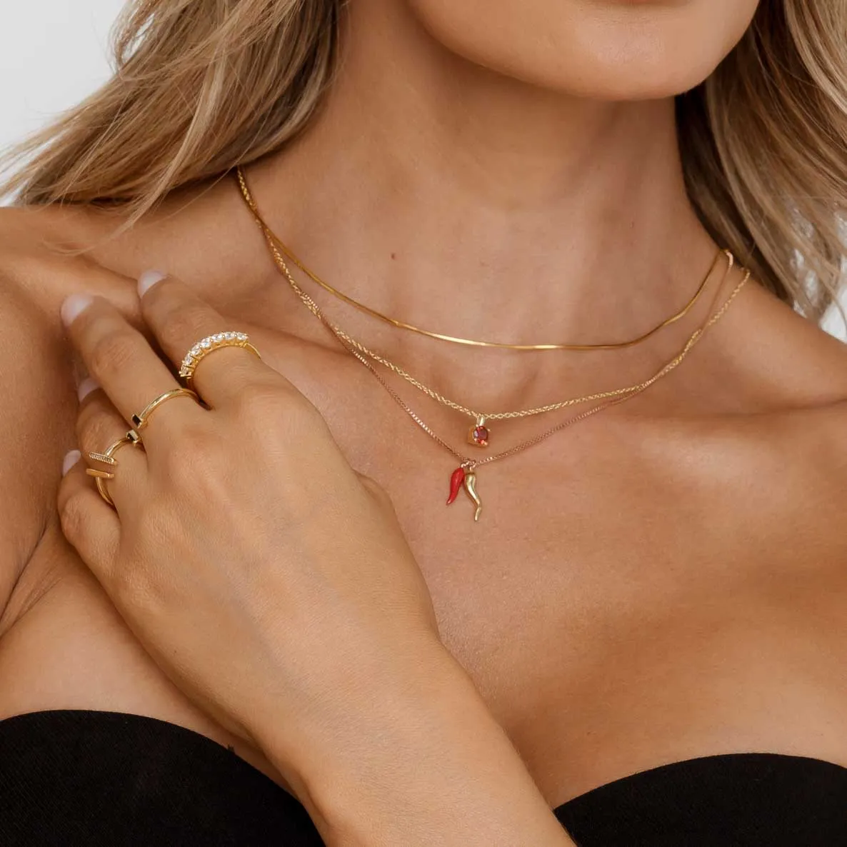 Classic Birthstone Necklace January